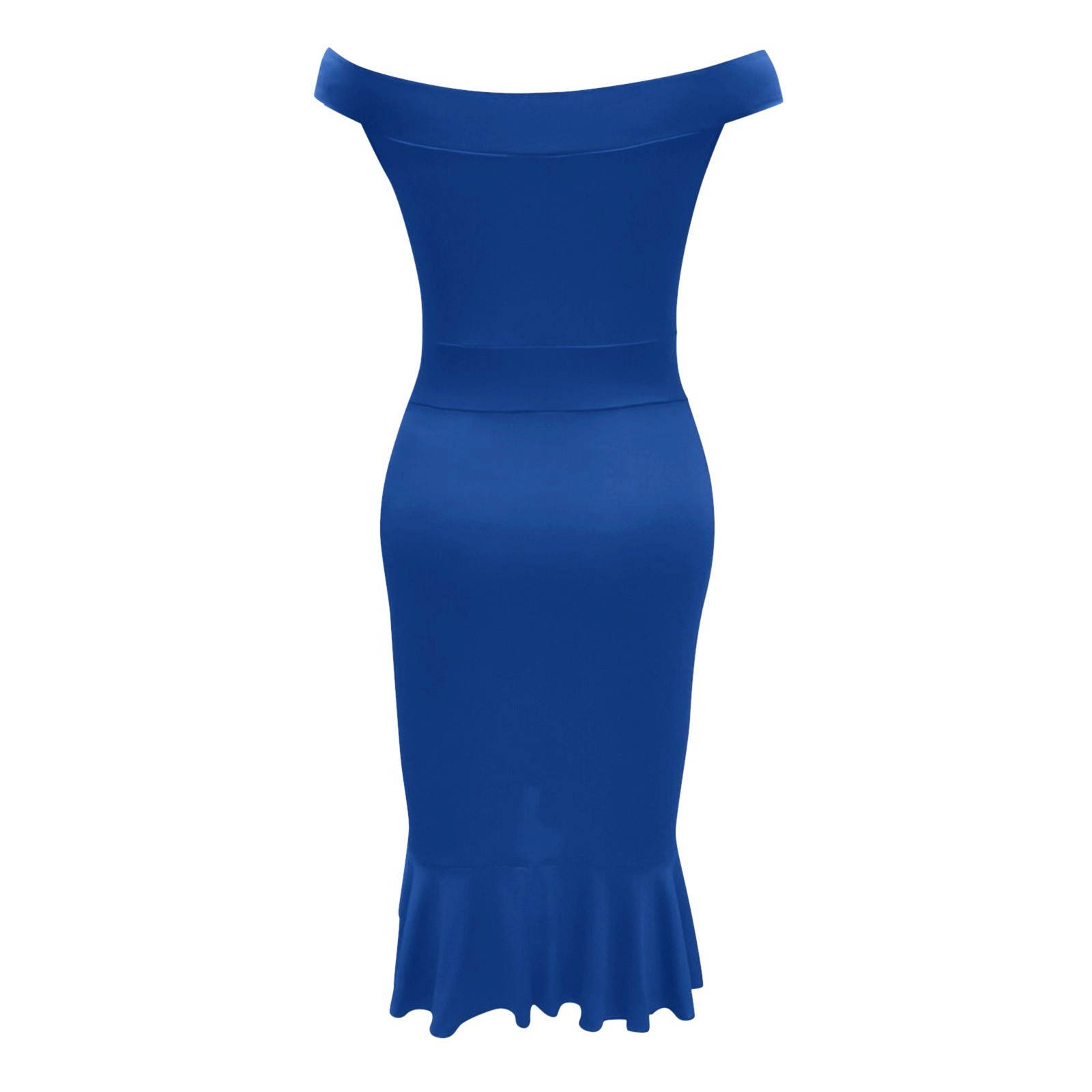 thumbnail image 5 of Vestido informal de invierno para mujer con hombros descubiertos, bajo con abertura, volantes, manga larga y cuello en V., 5 of 6